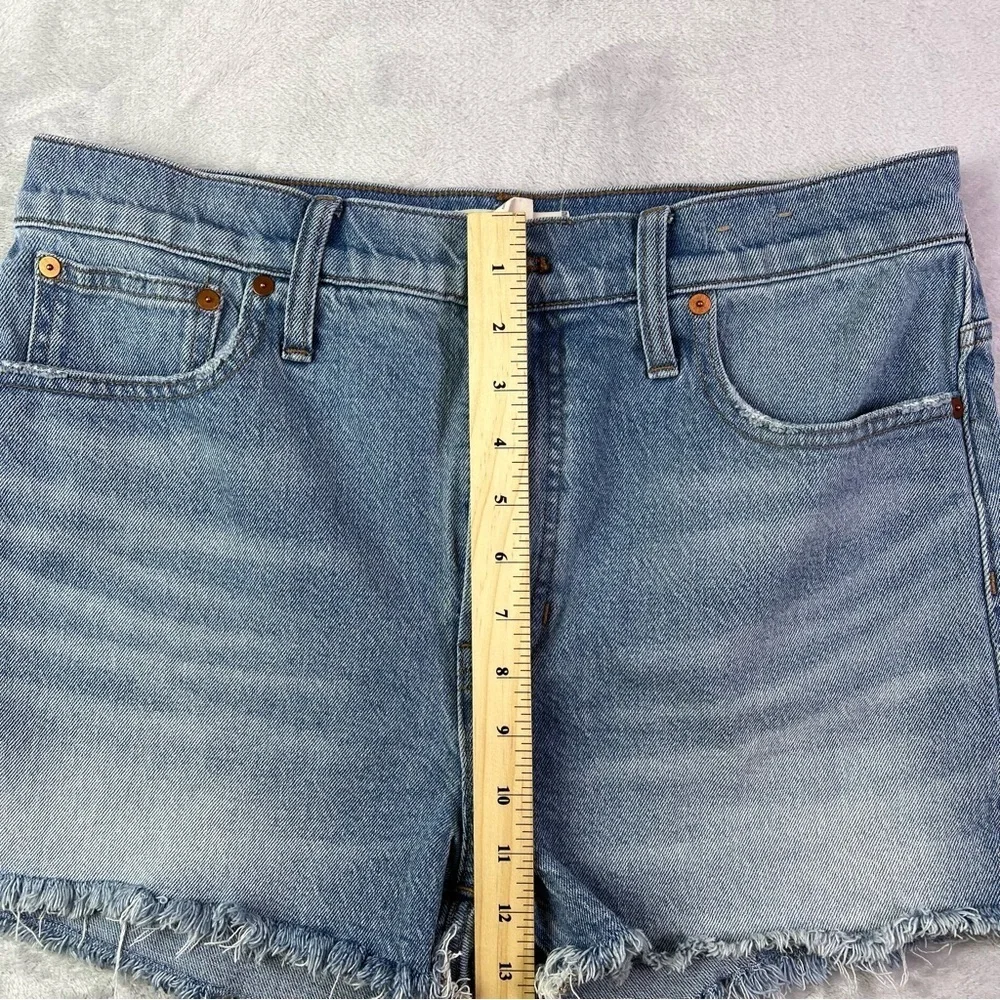 Madewell The Perfect Jean Shorts Size 31 Medium Wash Distressed Summer Casual Ba